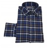 BROUBACK man shirt in cotton with pocket long sleeve checked MADE IN ITALY