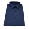 BROUBACK camicia uomo in cotone fantasia cachemire indaco SLIM FIT MADE IN ITALY