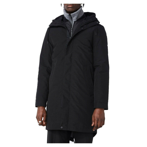 ELVINE winter jacket Black parka with Thermore padded hood mod. ERIX