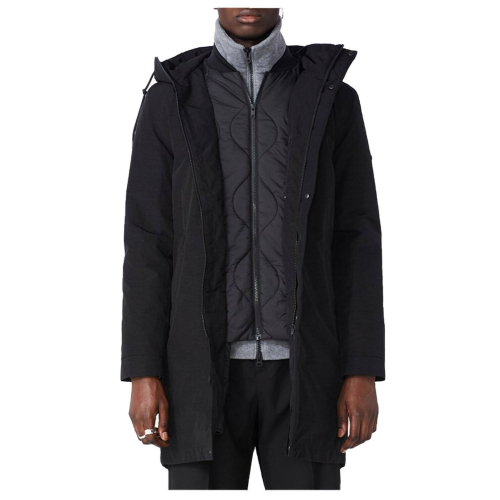 ELVINE winter jacket Black parka with Thermore padded hood mod. ERIX