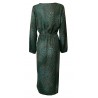 LA FEE MARABOUTEE woman long sleeve green / black fantasy dress art FC5109 MADE IN ITALY