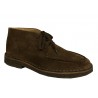 DRAKE's men's suede shoe with laces in burnt brown FOO-03SUE-18054 100% leather MADE IN ITALY