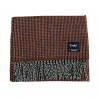 DRAKE'S man scarf with fringes patterned squares art SCF-06LAM-20757 75% lambswool 25% angora MADE IN SCOTLAND