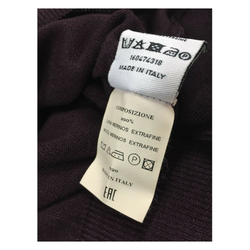 FERRANTE maglia uomo lana taglio felpa girocollo tinto freddo G22117 MADE IN ITALY