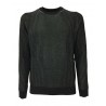 FERRANTE maglia uomo lana girocollo coste nero/bianco art U22121 MADE IN ITALY