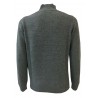 FERRANTE gray men's sweater buttons on the neck embossed processing R20309 MADE IN ITALY