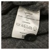 FERRANTE gray men's sweater buttons on the neck embossed processing R20309 MADE IN ITALY