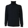 FERRANTE blue high neck wool man sweater art U22808 MADE IN ITALY