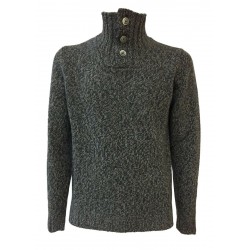 FERRANTE maglia uomo lana mélange blu/moro/grigio art R20312 MADE IN ITALY