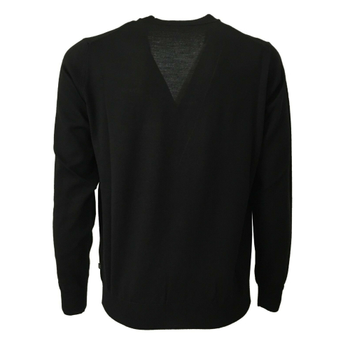 FERRANTE cardigan uomo nero 100% lana MADE IN ITALY