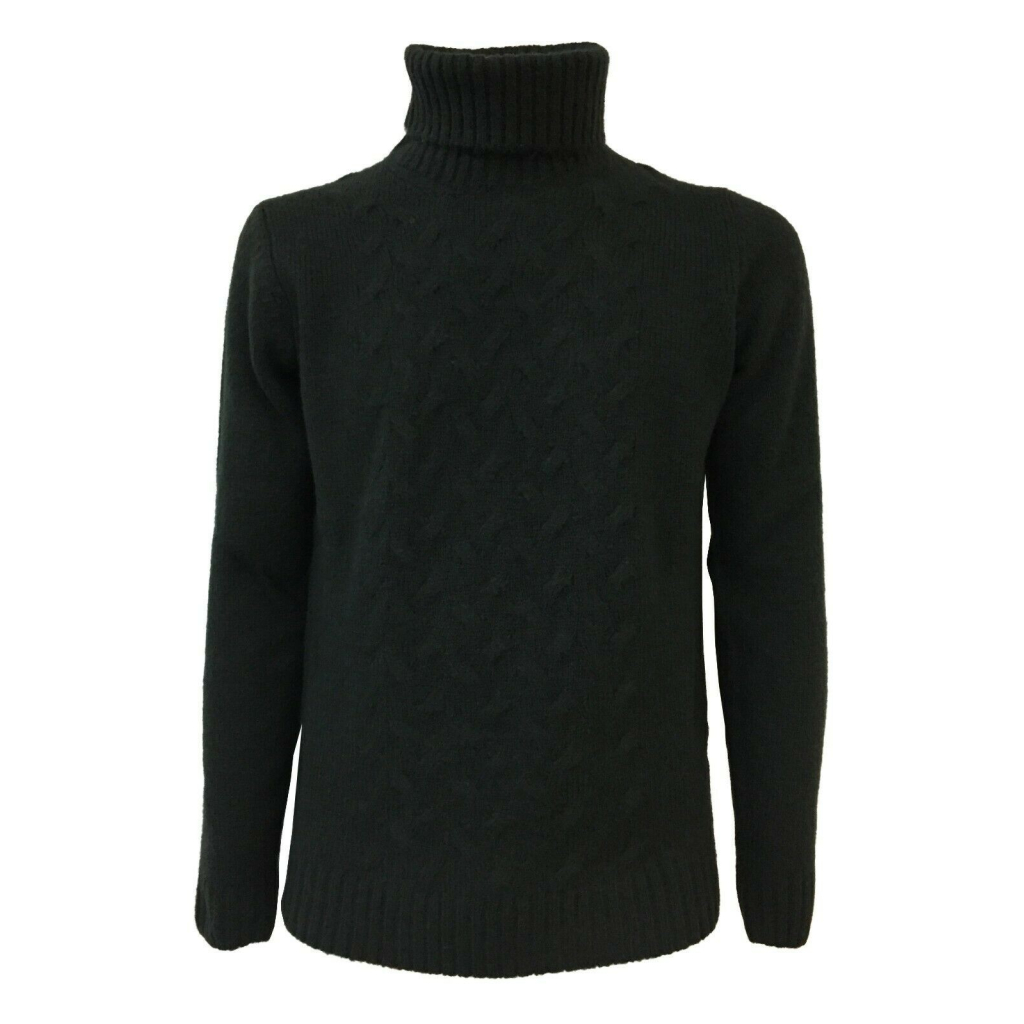 FERRANTE men's high neck sweater with front braids art U31806 MADE IN ITALY FERRANTE men's high neck sweater with front braids art U31806 MADE IN ITALY