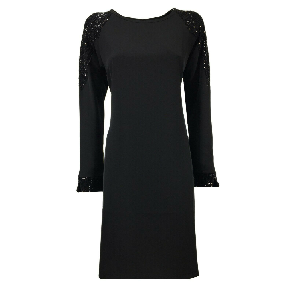 LA FEE MARABOUTEE abito donna manica lunga nero art FC5114 MADE IN ITALY LA FEE MARABOUTEE abito donna manica lunga nero art FC5114 MADE IN ITALY
