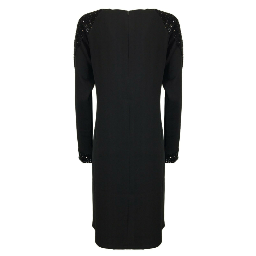 LA FEE MARABOUTEE abito donna manica lunga  nero art FC5114  MADE IN ITALY