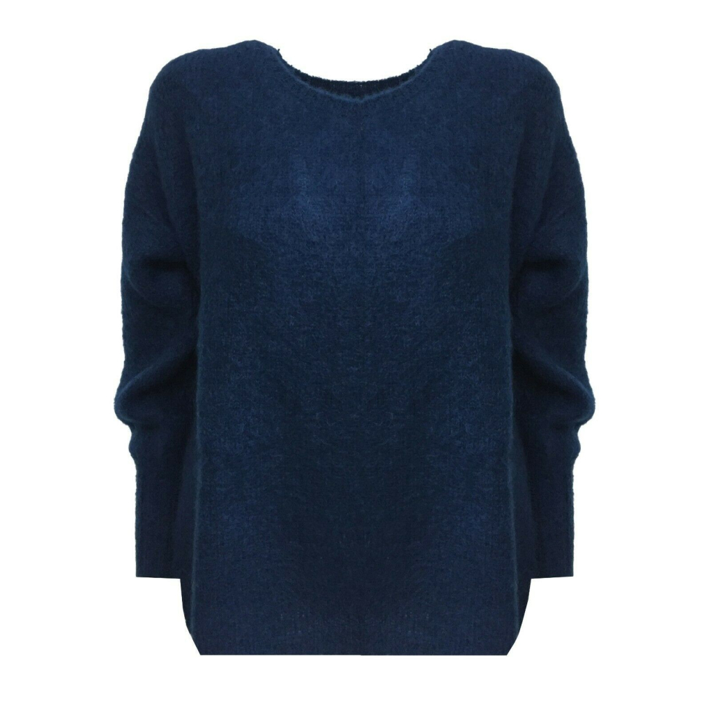 DES PETITS HAUTS maglia donna manica lunga girocollo blu chiaro art DOLLY DES PETITS HAUTS maglia donna manica lunga girocollo blu chiaro art DOLLY