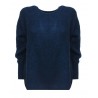 DES PETITS HAUTS maglia donna manica lunga girocollo  blu chiaro art DOLLY