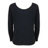 DES PETITS HAUTS woman long sleeve blue crew neck t-shirt GAMUTI 100% cotton