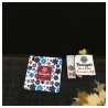 FUMAGALLI maxi foulard lana nero fantasia fiori/cashmere bordo marrone mod PLANCHES WO G-14