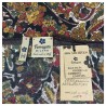 FUMAGALLI black foulard floral pattern / cashmere dark border HISTORICAL COLLECTION PLAN WO G-10 100% wool MADE IN ITALY