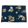 FUMAGALLI blue scarf with floral pattern / cashmere dark border HISTORICAL COLLECTION art PLAN G-13