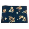 FUMAGALLI foulard blu fantasia fiori/cashmere bordo moro RACCOLTA STORICA art PLAN G-13