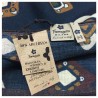 FUMAGALLI scarf BLUE wool fantasy HISTORICAL COLLECTION GEO WOT-08 MADE IN ITALY