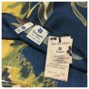 FUMAGALLI foulard lana fiori blu/giallo RACCOLTA STORICA ATLA WOT-04 MADE IN ITALY