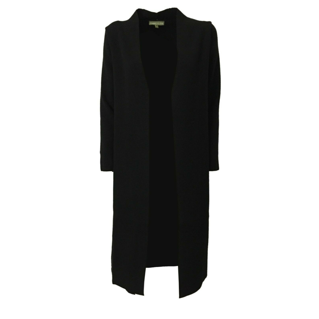 HUMILITY 1949 long cardigan woman black without buttons long sleeve HB2088 MADE IN ITALY