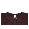 DES PETITS HAUTS cardigan donna girocollo coste inglesi bordeaux/lurex DIABOLO