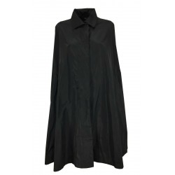 TADASHI black taffeta woman cape art TAI216047 MADE IN ITALY