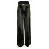HUMILITY 1949 woman black lurex trousers gold lines art HB2108 MADE IN ITALY