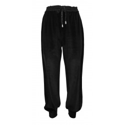 HANITA pantalone donna modello jogging ciniglia nero  art H.P1089.2882 MADE IN ITALY