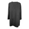 JO.MA woman anthracite blouse asymmetrical milano stitch art TR20 296 MADE IN ITALY