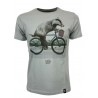 DIRTY VELVET Gray man t-shirt mod BIKER BADGER DV76901 100% organic cotton
