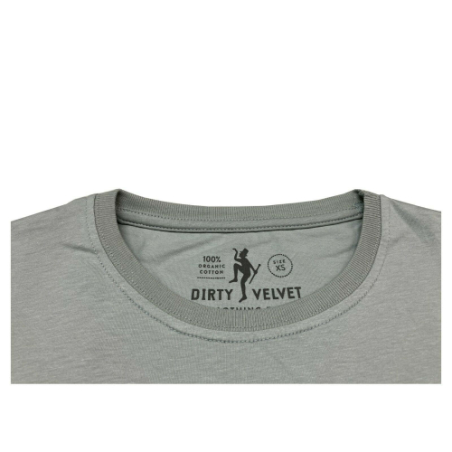 DIRTY VELVET T-shirt uomo grigio mod THE PORTAL DV76922 100% organic cotton