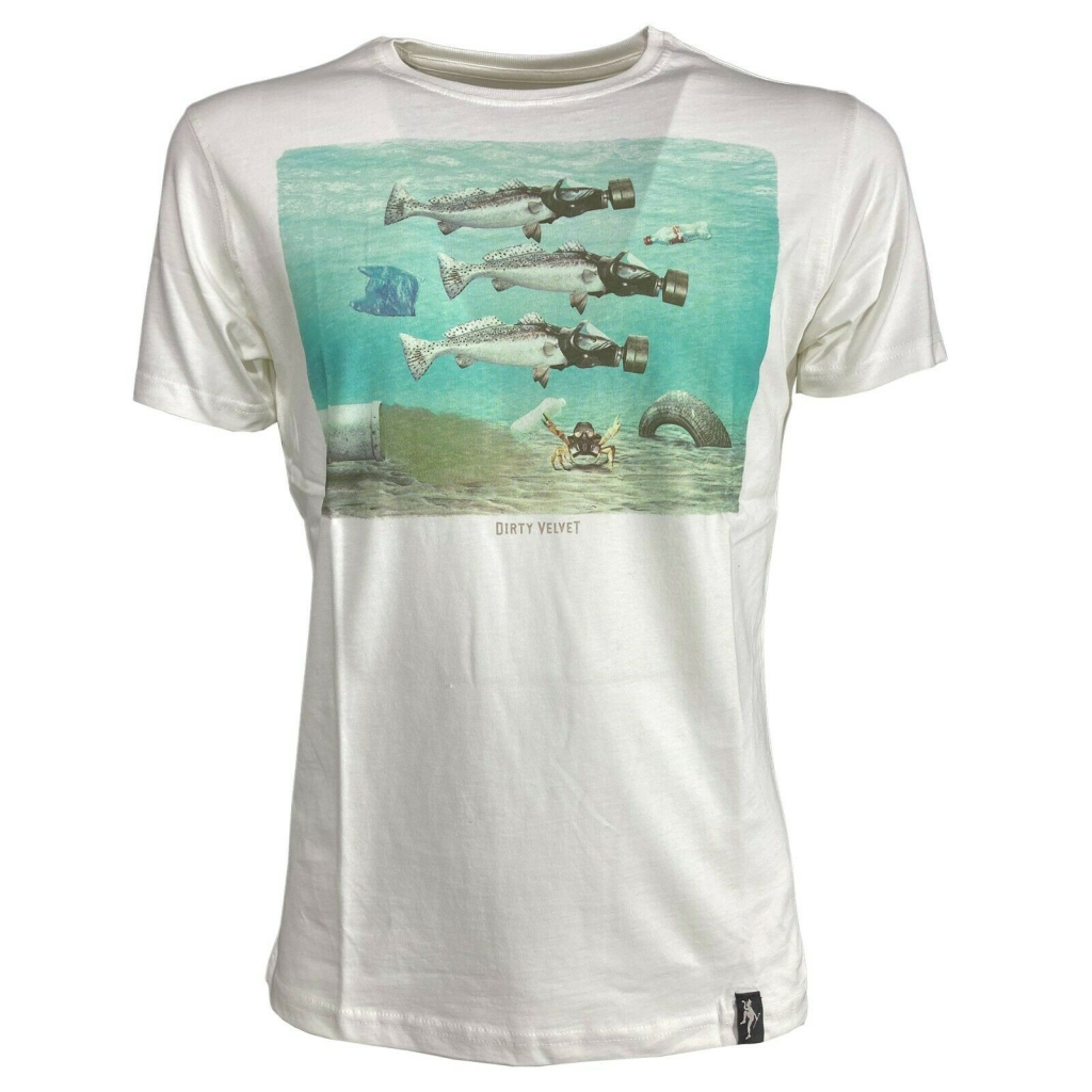 DIRTY VELVET White man t-shirt mod SEASICK DV76917 100% organic cotton DIRTY VELVET White man t-shirt mod SEASICK DV76917 100% organic cotton
