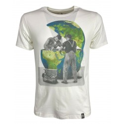 DIRTY VELVET White man t-shirt mod GLOBAL BREAKDOW DV76904 100% organic cotton