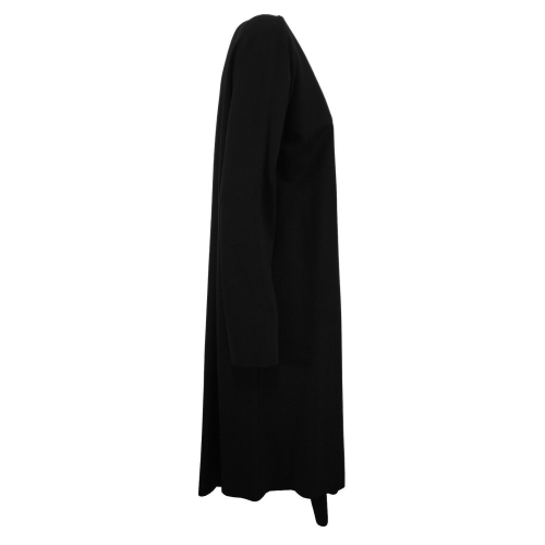 MYLAB abito donna manica lunga nero asimmetrico scollo a v jersey pesante art L91A763/190  MADE IN ITALY