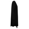 MYLAB woman long sleeve black asymmetrical v-neck heavy jersey dress art L91A763 / 190 MADE IN ITALY