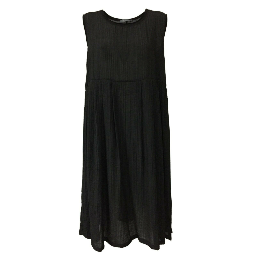 NEIRAMI abito donna senza maniche nero con taglio in vita DS1121-20 POLCA MADE IN ITALY NEIRAMI abito donna senza maniche nero con taglio in vita DS1121-20 POLCA MADE IN ITALY