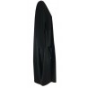 BRAVAA woman long sleeve black bi-material dress art B209 MADE IN ITALY