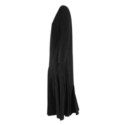 BRAVAA long-sleeved long-sleeved woman dress with zip behind black art B245