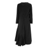 BRAVAA abito donna lungo manica lunga zip dietro nero art B245