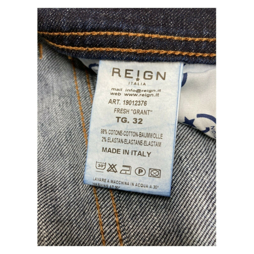 REIGN jeans man dark denim with fading art 19012376 FRESH GRANT MADE IN ITALY