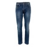 REIGN jeans uomo denim chiaro con scoloriture  art 19012375 FRESH COLOMBIA MADE IN ITALY