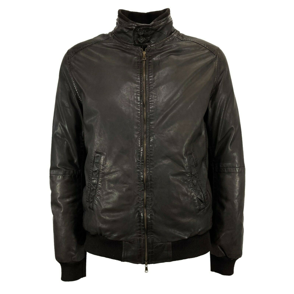 D’AMICO brown padded man jacket with zip art DGU0374 NEW FREDD D’AMICO brown padded man jacket with zip art DGU0374 NEW FREDD