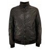 D’AMICO brown padded man jacket with zip art DGU0374 NEW FREDD