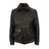 D’AMICO brown padded winter jacket with detachable bib DGU0367 RICKY