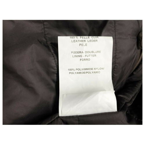 D’AMICO brown padded winter jacket with detachable bib DGU0367 RICKY