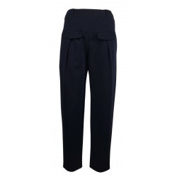 THIPO blue heavy jersey woman trousers art BASCHINA MADE IN ITALY