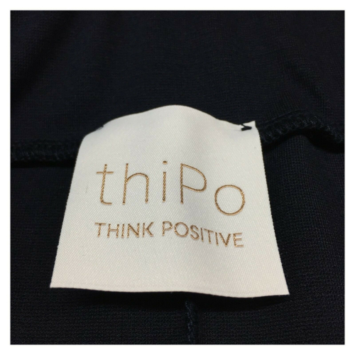 THIPO blue heavy jersey woman trousers art BASCHINA MADE IN ITALY